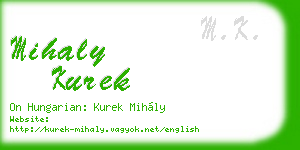 mihaly kurek business card