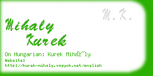 mihaly kurek business card